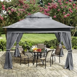 Patio Gazebo Outdoor Pop Up Gazebo with Mesh Walls